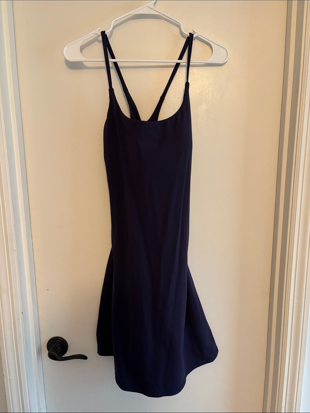 Classic Navy Slip Dress with Double Straps